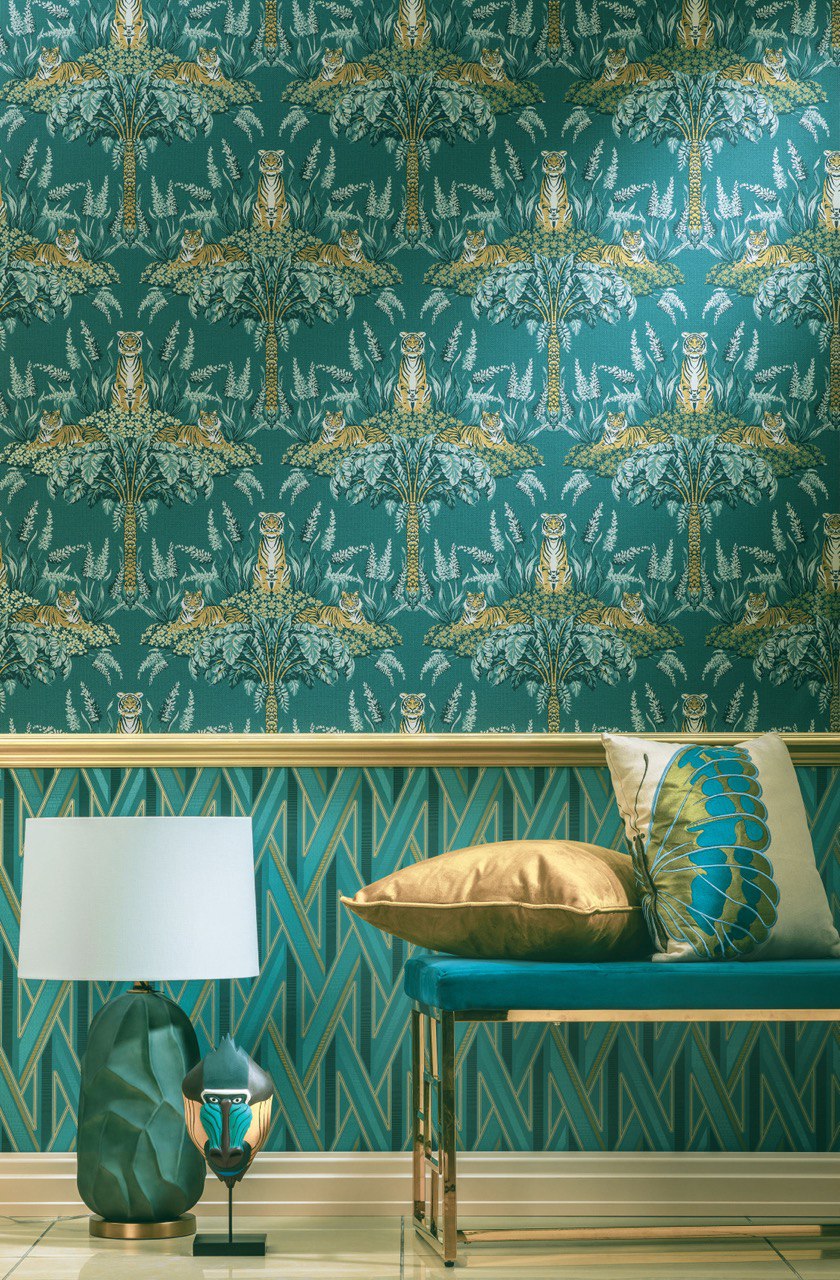 Обои Loymina Equator Malayan Tigers QTR2 005/1 10,05×1 фото в интерьере